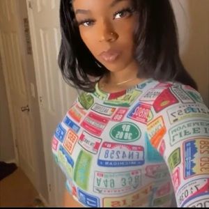 License plate crop tee